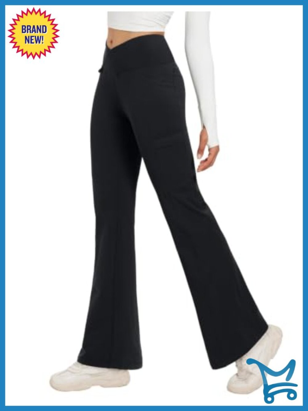 Fleece Lined Flare Leggings Waterproof Winter Hiking Pants